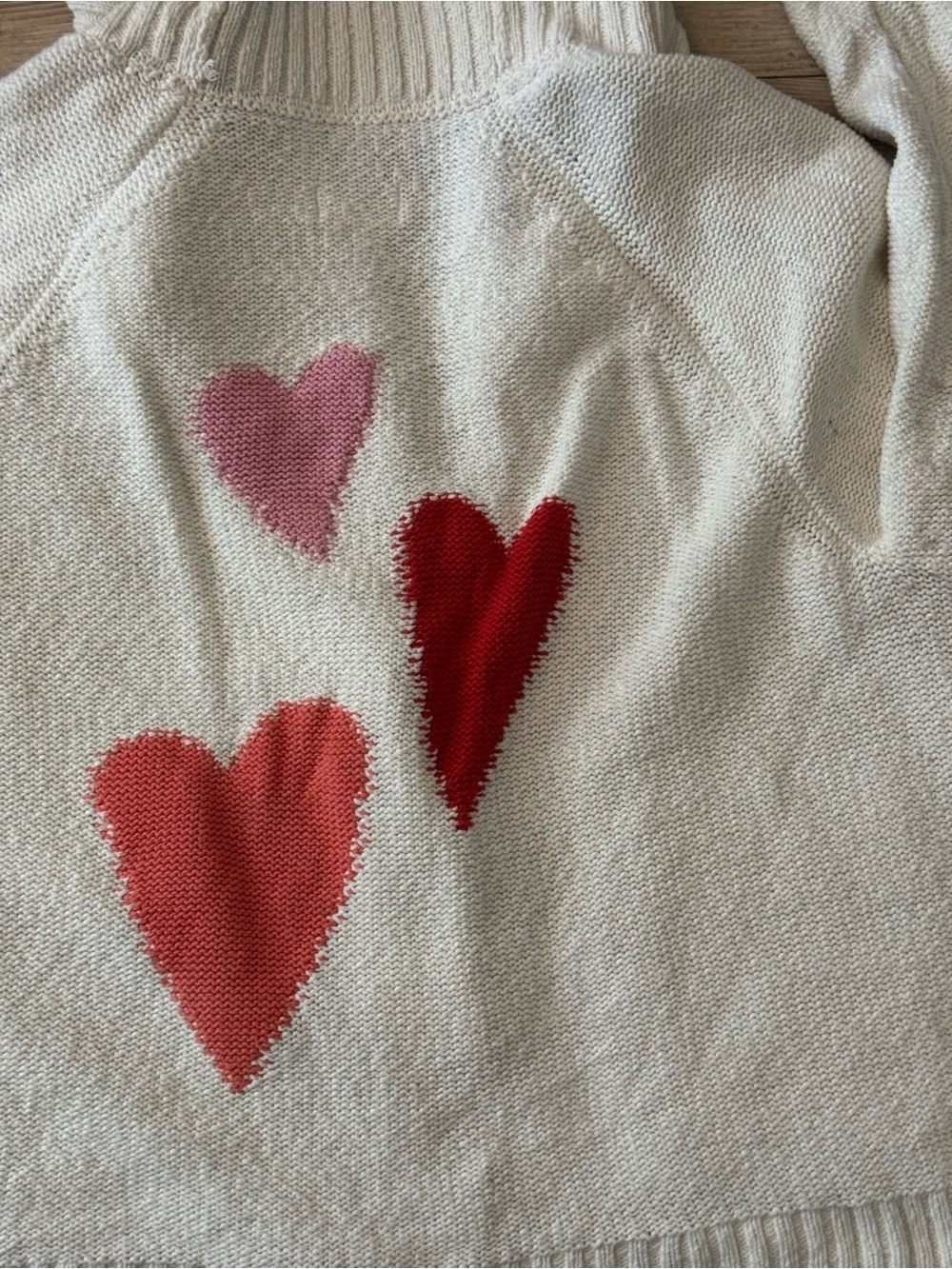 Maeve Heart Cardigan Sweater 3X Anthropologie Cream with hearts - Picture 12 of 13
